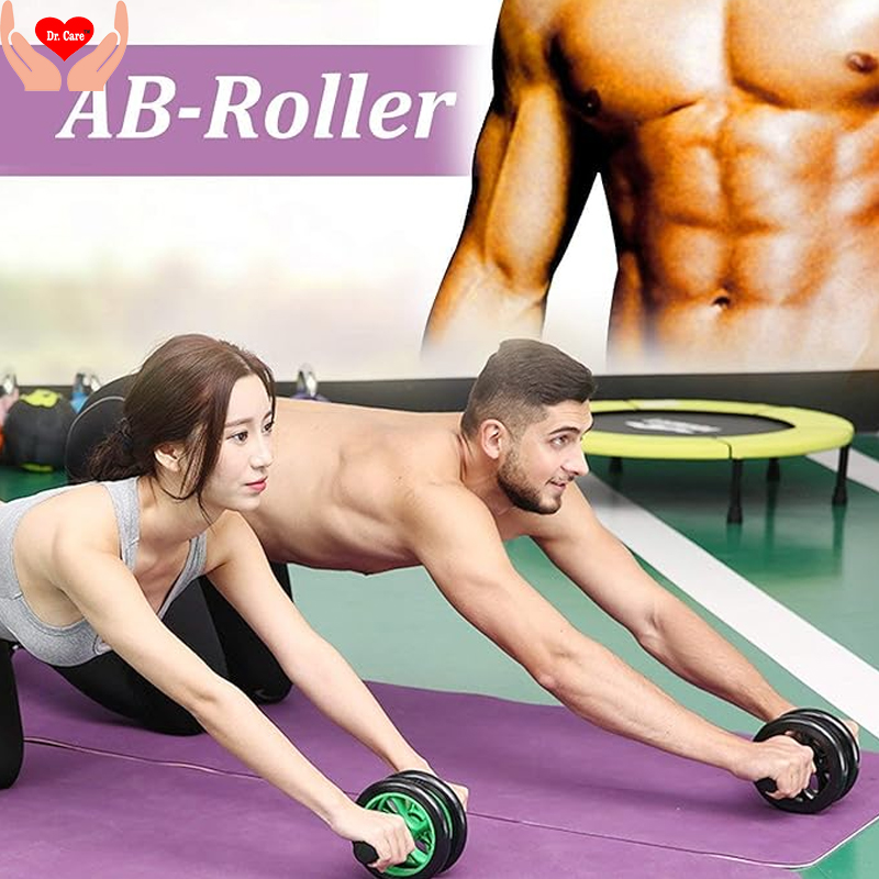 2 Wheel AB Roller Exerciser Anti Skid Wheel for Abdominal Stomach Exercise