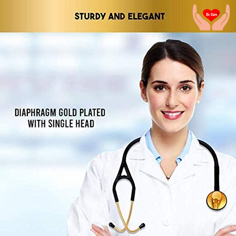 Single Head Stethoscope With Gold Plated Attractive & Durable Quality For Doctors & Students Cardiology Stethoscope